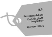 B.3 Seminarphase: Gesellschaft begreifen; Planungshilfe